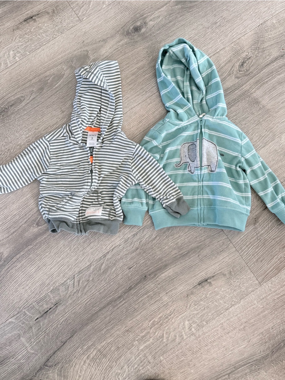 Baby 2 piece bundle zip up hoodies